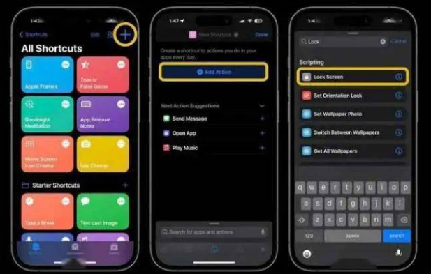 郑场镇苹果14锁屏维修店分享iPhone14升级iOS16.4后如何创建锁屏快捷方式 